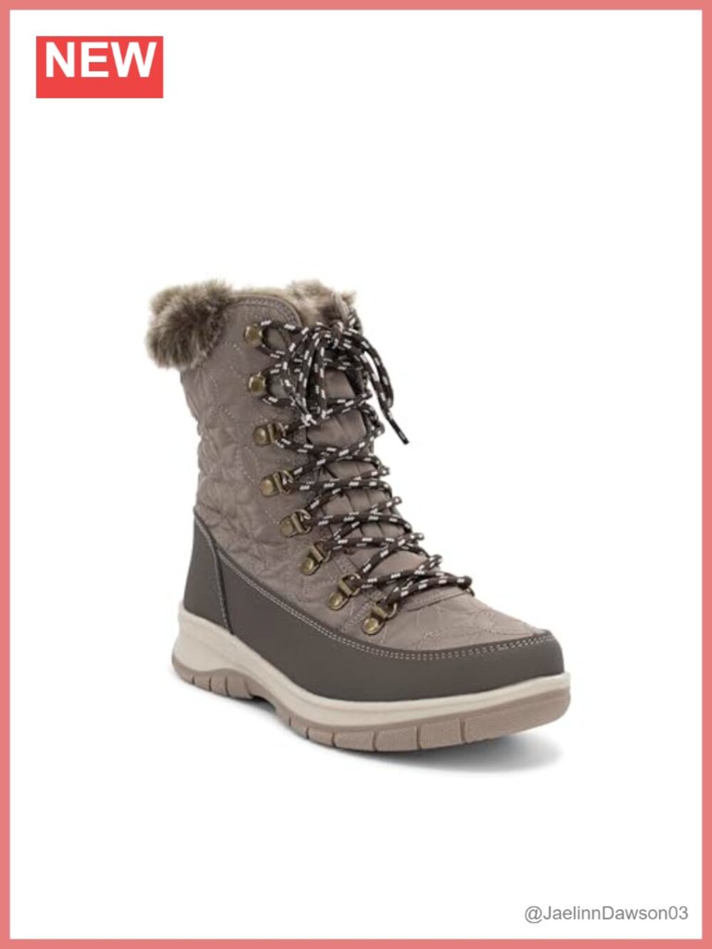 Chooka Womens Water-Repellent Mid-Calf Snow Boot Faux Fur Lining
